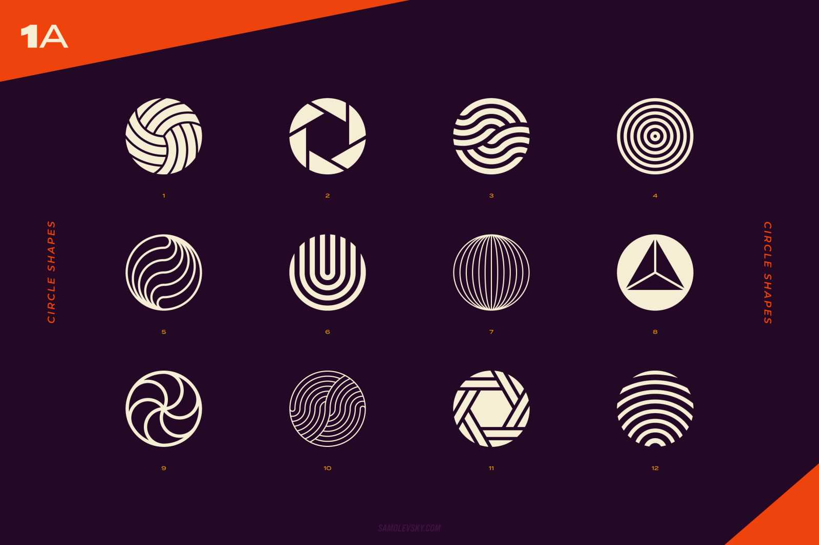 96 Abstract logo marks &amp; geometric shapes collection