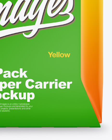 4 Pack Paper Carrier Mockup