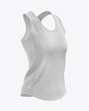 Women’s Running Singlet mockup (Right Half Side View)