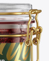 Glass Jam Jar With Clamp Lid Mockup