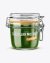 Glass Jam Jar With Clamp Lid Mockup