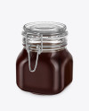 Glass Jar with Honey Mockup