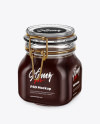 Glass Jar with Honey Mockup