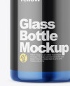 Blue Glass Bottle Mockup