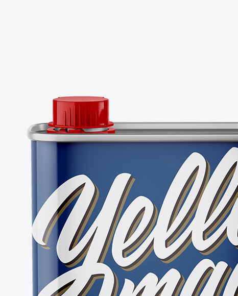 Glossy Tin Can Mockup