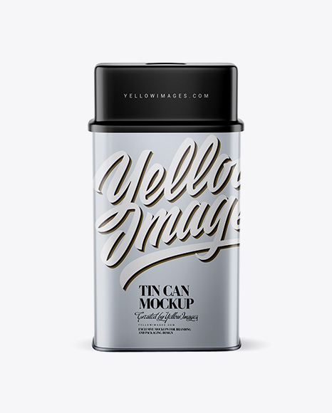 Metallic Tin Can Mockup