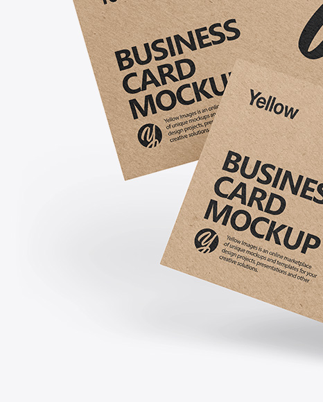 Kraft Business Cards Mockup