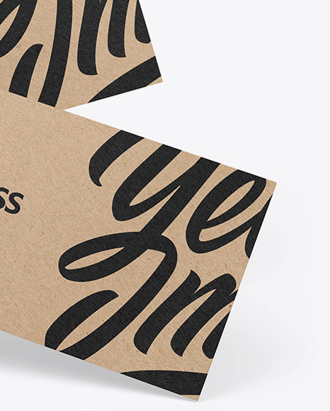 Kraft Business Cards Mockup