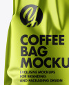 Metallic Coffee Bag Mockup