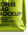 Metallic Coffee Bag Mockup