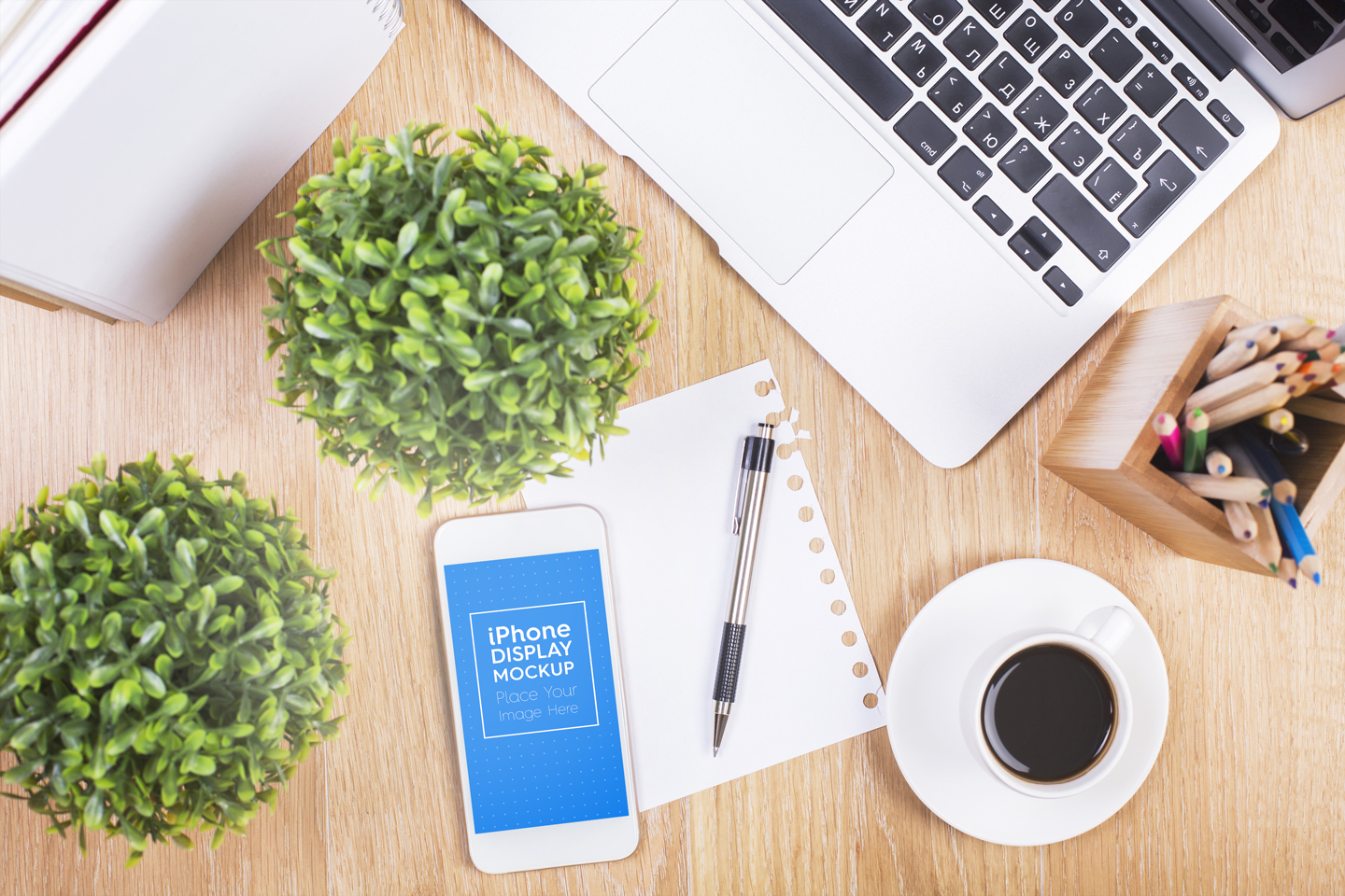 3 Phone / Smartphone Workspace Mockups 3 Phone / Smartphone Workspace Mockups
