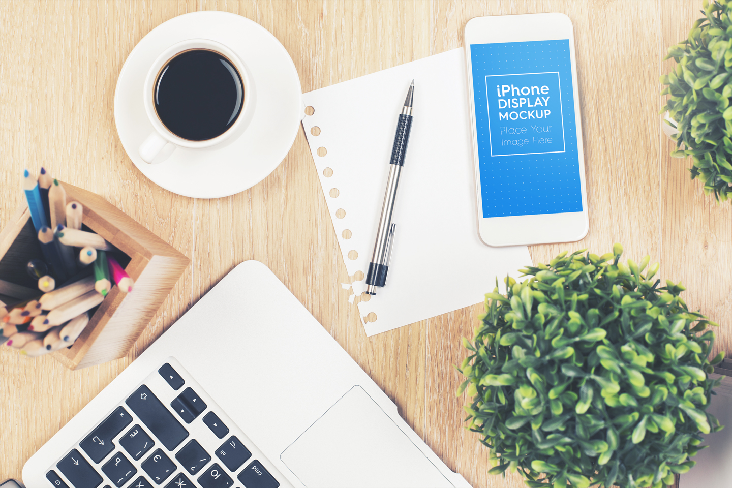 3 Phone / Smartphone Workspace Mockups 3 Phone / Smartphone Workspace Mockups