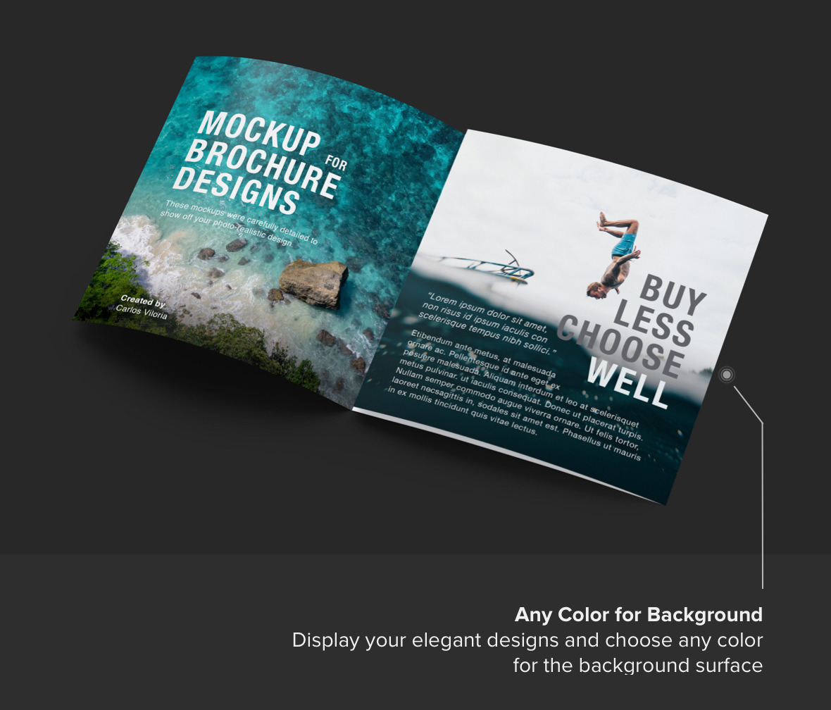 Square Tri-Fold Brochure Mockup 04