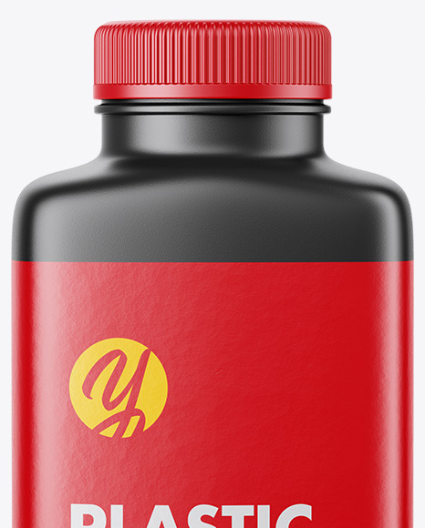 Matte Plastic Bottle Mockup