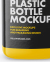 Glossy Plastic Bottle Mockup - High-Angle Shot