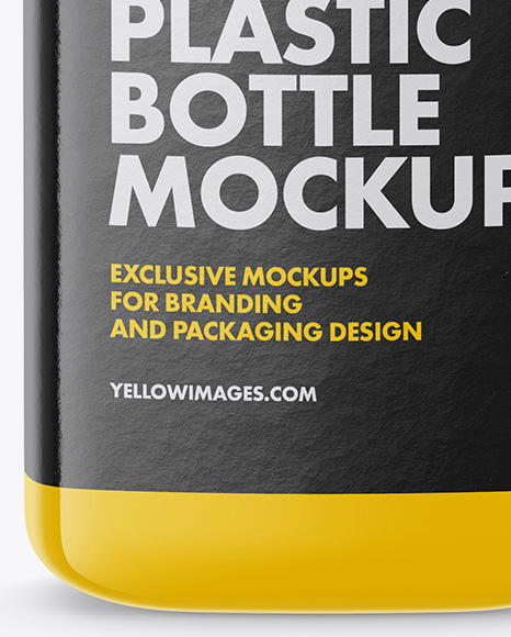 Glossy Plastic Bottle Mockup