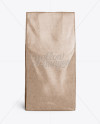 Glossy Kraft Paper Bag Mockup - Front View