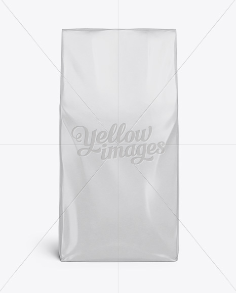 Glossy Paper Bag Mockup - Front View