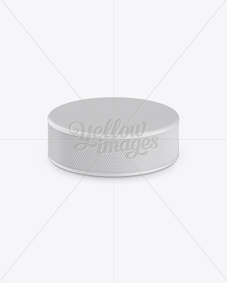 Hockey Puck Mockup (High-Angle Shot)