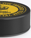 Hockey Puck Mockup (High-Angle Shot)