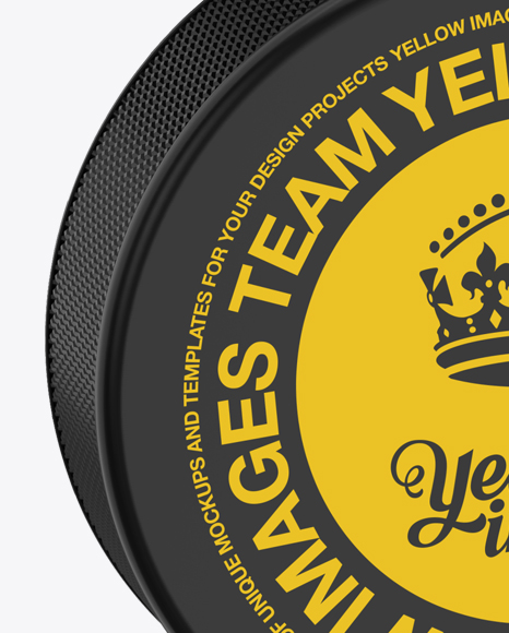 Hockey Puck Mockup - Front View