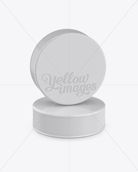 Two Hockey Pucks Mockup