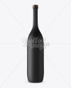 Long Neck Black Matte Bottle Mockup