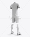 Men’s Full Soccer Kit with Polo Shirt Mockup (Hero Back Shot)