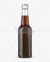 Flint Glass Bottle with Brown Ale Mockup