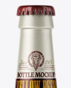 Flint Glass Bottle with Brown Ale Mockup