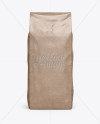 2,5 kg Glossy Kraft Coffee Bag With Valve Mockup - Front View