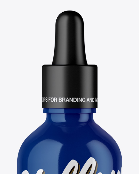 Glossy Dropper Bottle Mockup