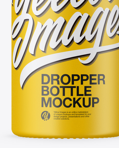 Matte Dropper Bottle Mockup