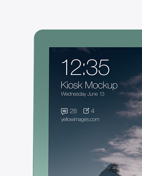 Metallic Information Kiosk Mockup