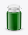 Green Pills Bottle Mockup