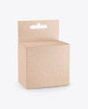 Kraft Paper Box w/ Hang Tab Mockup