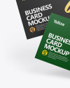 Textured Business Cards Mockup