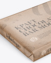 Kraft Glossy Chocolate Bar Mockup - Halfside View (High Angle Shot)