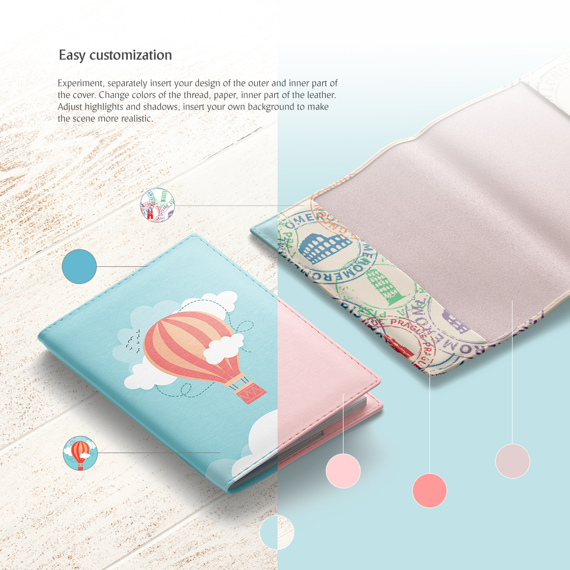 Leather Passport Cover Mockup Leather Passport Cover Mockup