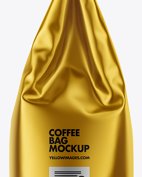 Matte Metallic Coffee Bag Mockup