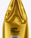 Matte Metallic Coffee Bag Mockup