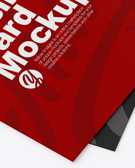 Two Paper Business Cards Mockup