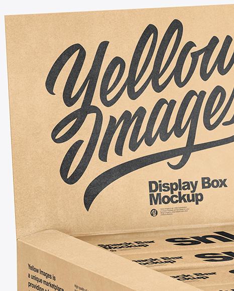 Kraft Display Box with Snacks Mockup