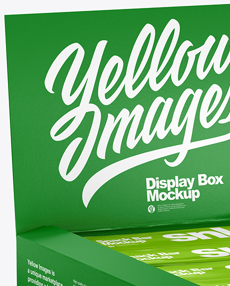 Textured Display Box with Snacks Mockup