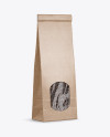 Kraft Paper Bag With Window Mockup - Half Side View