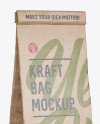 Kraft Paper Bag With Window Mockup - Half Side View