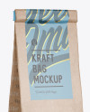 Kraft Paper Bag With Window Mockup - Half Side View