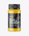 Matte Plastic Pills Bottle Mockup - Front View