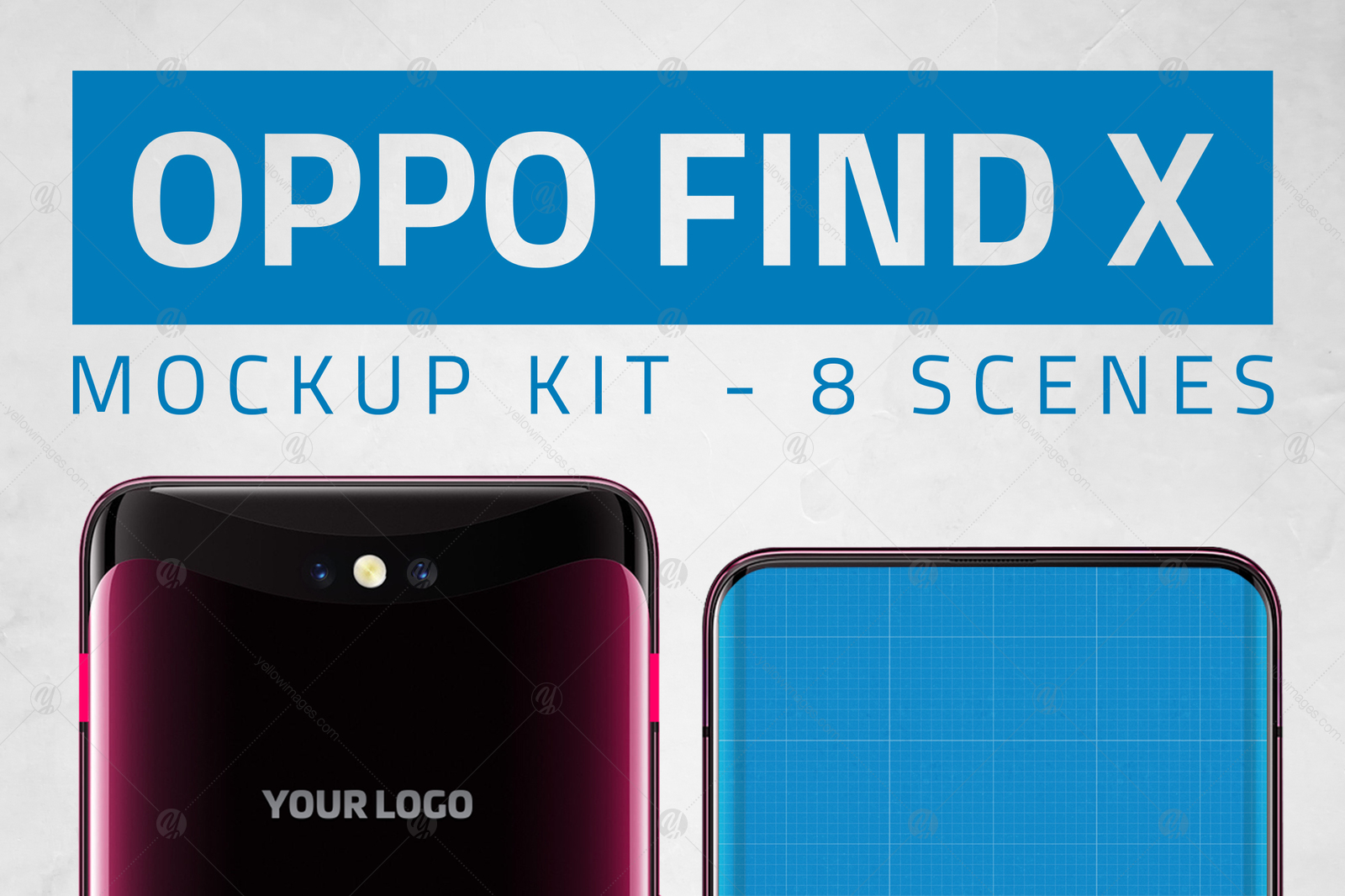Oppo Find X Kit Mockup Oppo Find X Kit Mockup