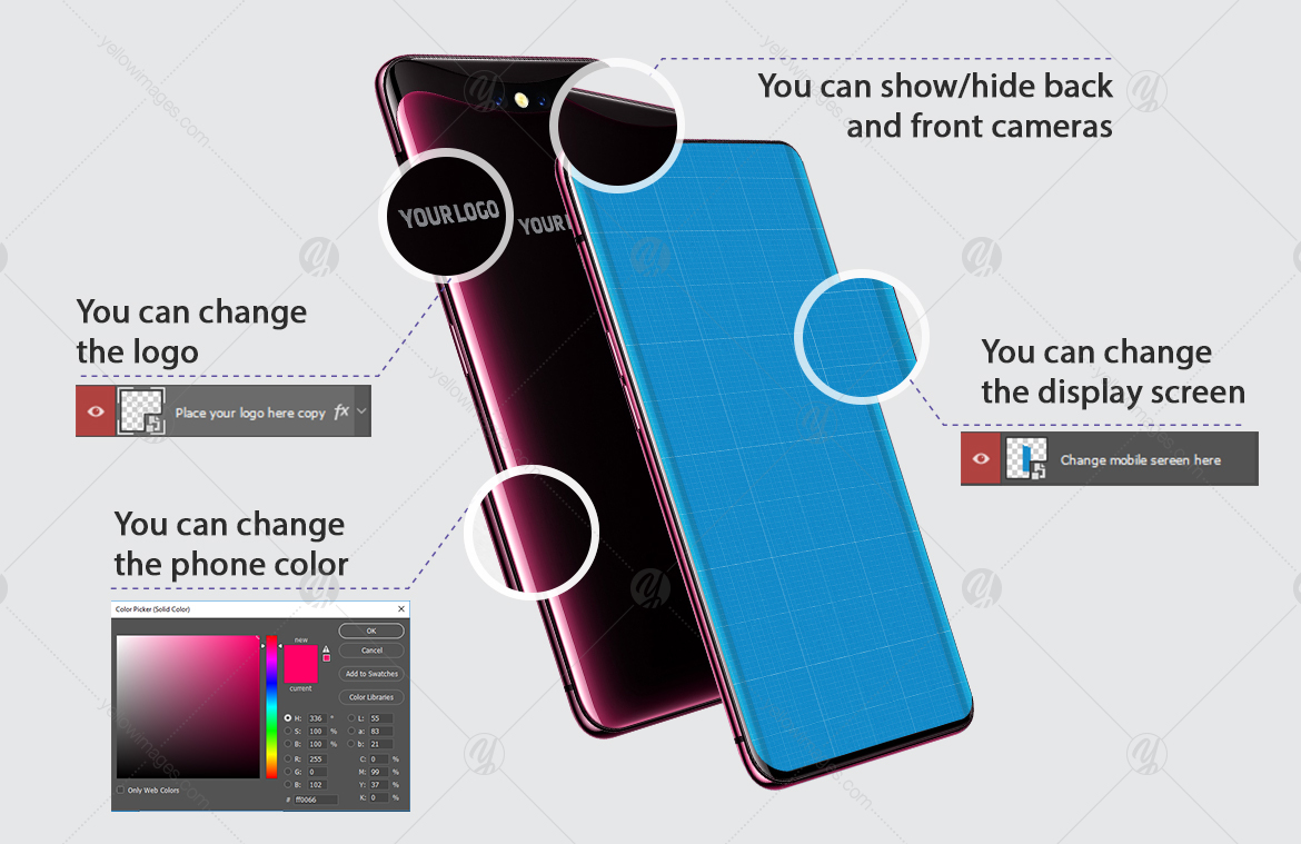 Oppo Find X Kit Mockup Oppo Find X Kit Mockup